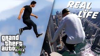 GTA 5 VS REAL LIFE 5 ! (fun, fail, stunt, ...)