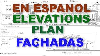 LEER/INTERPRETAR- ELEVATION-PLAN, FACHADAS en los estados Unidos?#4