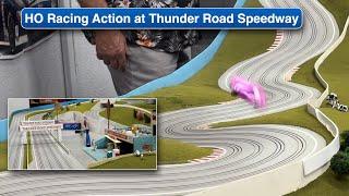 HO Slot Car Racing Action at Thunder Road Speedway