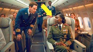 Man denies first class seat to black soldier. What she does next will shock you!