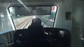 the driver drives the LRT in jakarta