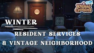 winter resident services & vintage neighborhood |  animal crossing