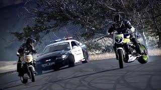 Mustang Cobra Chases Bikes