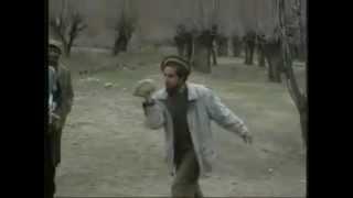 Afghanistan National Hero Ahmad Shah Massoud throwing stone to the point of distance