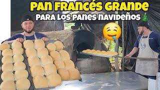 como hacer PAN FRANCES GRANDE Navideño para negocio  (receta paso a paso)