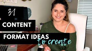 31 Content Format Ideas to Create