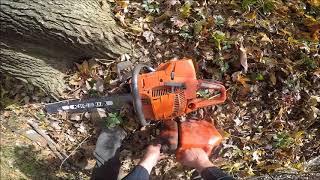 Cutting timber trying to keep the wood moving