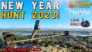 Beach Metal Detecting with the Nokta Legend and LG15 Coil! | Happy New Year 2023 | Episode 180