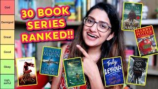 Tier Ranking EVERY Book Series I've Ever Read  (Top 30 Book Series Ranked)