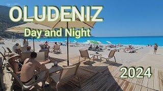 Oludeniz beach in the day, and the resort at night. Chill all day then put on your dancing shoes.