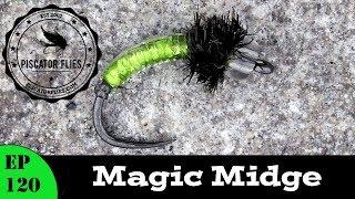 Fly Tying the Magic Midge Trout Fly Pattern - Ep 120 Piscator Flies PF