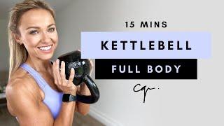 15 Min FULL BODY KETTLEBELL WORKOUT at Home | Caroline Girvan