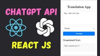 Language Translation App using Open AI Api in React JS