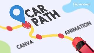 Custom Canva Map Animation | Car Route 