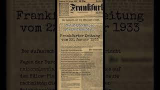 Frankfurter Zeitung vom 22. Januar 1933