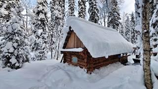 I SPENT THE NIGHT in a Cozy Log Cabin with My Dog