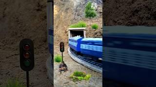 Dangerous Tunnel Ahead! Mini Train Faces  a Risky Curve ️