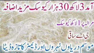 Latest update of dams canals rivers  موسم دریاوں ڈیمز نہروں کی تازہ اپڈیٹ