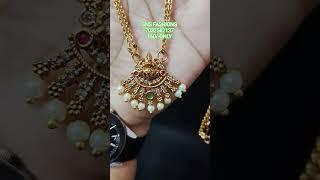 premium mattfinished double chain with Lakshmi devi pendant #7032562137 #sns #jewellery #youtube