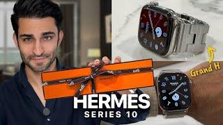 Apple Watch Hermès Series 10 Satiné Grand H - UNBOXING! ⌚️