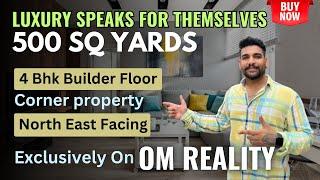 500YD| Three side corner property |Beautiful & luxurious interiors| #builderfloor  never seen before