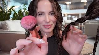 ASMR - ️ Lady at the Airport Does your Makeup, Hair & Outfit