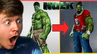 Reacting to HULK GLOW UP into BAD BOY!