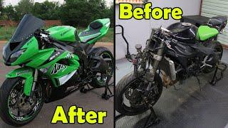 Rebuilding A Salvage ZX-6R in 10 Minutes (Full Timelapse)