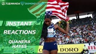 Race and Reaction - Quanera Hayes wins the women's 400m - Wanda Diamond League