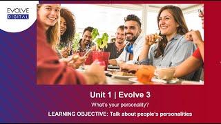 Evolve 3 - Speaking Workshop