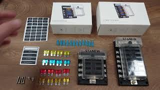 STANEW 12Way Removable Fuse Box with 24 Fuses and 12 LEDs, Protective Cover for Cars, Boats and RVs