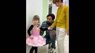 A little girl was shy at her first ballet lesson #shorts