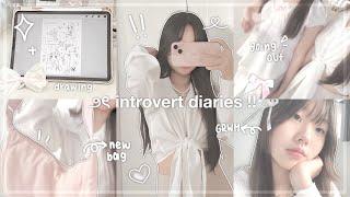 introvert diaries ep. 2 ️ | drawing, diamond painting, makeup grwm, going-out, study | jorginakei