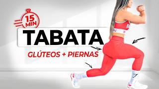 15 Min TABATA Piernas + Glúteos - Rutina Cardio HIIT Tren Inferior, Sin Equipo, En Casa