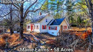 Maine Real Estate For Sale | 58 Acres | Maine Land For Sale | Maine Farm Houses | Alna Maine