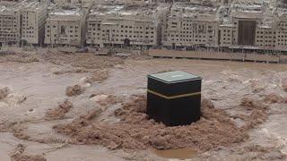 Mecca now! The Kaaba is closing forever! A storm with a wind speed of 299 km/h!