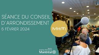 05-02-2024 18 H 30 - Conseil d'arrondissement de Mercier-Hochelaga-Maisonneuve