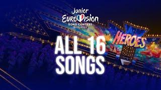 Junior Eurovision 2023: All 16 Songs - Official Video Roundup | #Heroes #JESC2023