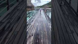 Biking to Breakfast in Bora Bora