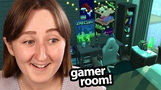 i tried building a *gamer bedroom* for my sim