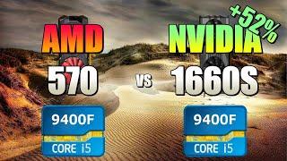 570 vs 1660S - 9400F. CSGO, Fortnite, PUBG, GTAV, Overwatch.