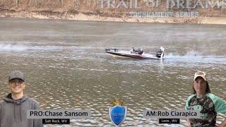 Sutton Lake, 1st Trail of Dreams Tournament! W/ Chase Sansom. Shakey Head & Jerkbait fishing. 4/3/21