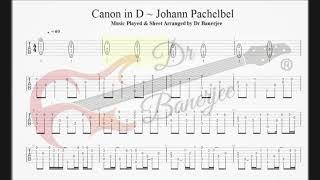 Canon in D | Fingerstyle Guitar | Tabs Sheet | Dr Banerjee Music