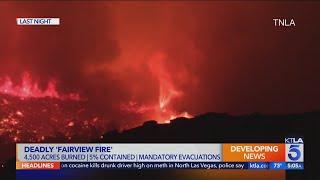 Fire whirl erupts amid 4,500-acre wildfire burning in Hemet