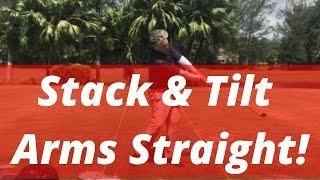 2 Simple Words to Amazing Ball Striking! ARMS STRAIGHT! | Stack and Tilt | PGA Pro Jess Frank