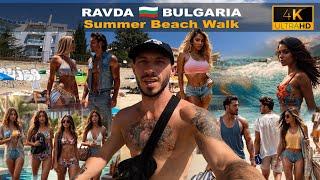 35 min ️Best Beach Ravda walk - Summer 2024   Bulgaria 4K