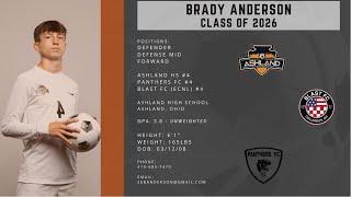 Brady Anderson - College Soccer Recruiting Highlight Video - Class of 2026