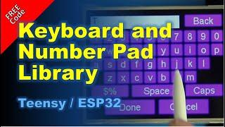 Keyboard and Number Pad Library for ILI9341 displays