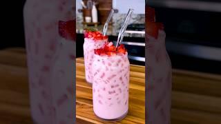 How to Make the Best Agua Fresca de Fresa Cremosita #shorts