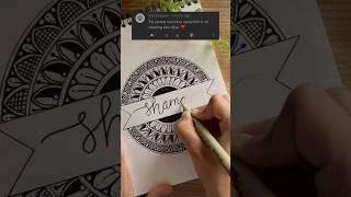 Easy mandala art for beginners|Name mandala|Simple mandala patterns|Mandala shorts|Black mandala